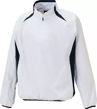 Джемпер бейсбольный с длинным рукавом и застежкой-молнией ZETT белого и темно-синего цвета S BOV335, высота груди и талии 165 см (1129А) S 88см, 74см,