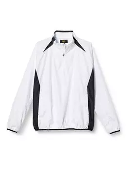 Джемпер бейсбольный с длинными рукавами и полумолнией ZETT для холодной погоды, белый x темно-синий, размер S BOV335