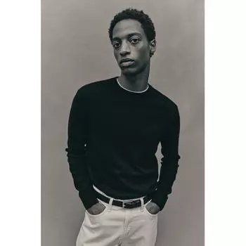 Джемпер HM Regular Fit CasHMere черного цвета M