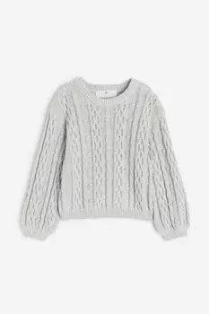 Джемпер косой вязки