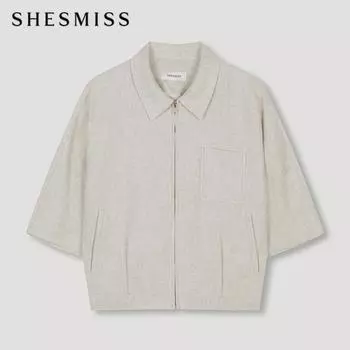 Джемпер с воротником из льна Shs Miss Swwjpn31040 Ot oatmeal/55