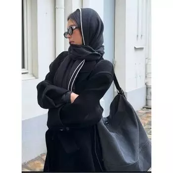 Дженни Та же холщовая сумка Большая вместимость Сумки-тоут Сумка-ведро Праздный стиль На плечо Сумка-мессенджер Большая сумка для женщин Лето Black