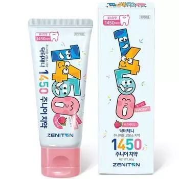 Дженнитон доктор. Jenny 1450 High Fluoride Junior Зубная паста со вкусом малины 60г, 1 шт. Корейская зубная паста