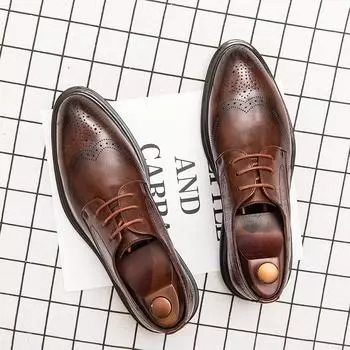 Джентльменская мода свадебные дерби итальянские броги мужские формальные дизайнерские оксфорды деловые повседневные кожаные туфли для мужчин лоферы 6