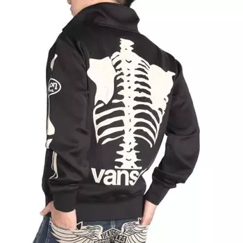 Джерси BONE Skull Bone 3D Print Oval Patch Jersey Track Jacket Black x Ivory [Banson] [Весна 2025] & NVSZ-2503 (JP, Алфавит, L, (К))