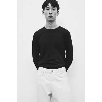 Джерси-топ HM slimM Fit черного цвета L