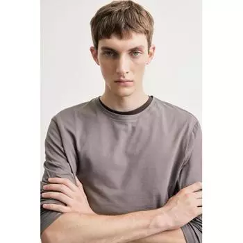 Джерси-топ HM slimM Fit темно-серый XS