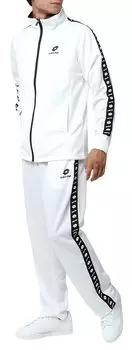 Джерси верх и низ тренировочный бег индивидуальный пот быстросохнущий белый M [партия] мужской комплект, одежда, одежда, спортивная одежда, сделано, впитывающий, настройка, белый