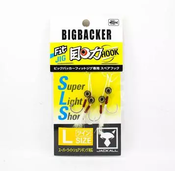 Джиг-джиг Jackall Assist с крючком Mejikara Twin, размер L (6423)