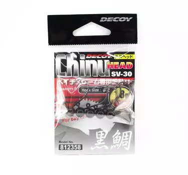Джиг-головка Decoy SV-30, сверхпрочный крючок с головкой Chinu, размер 2, 1/16 унции (2358)