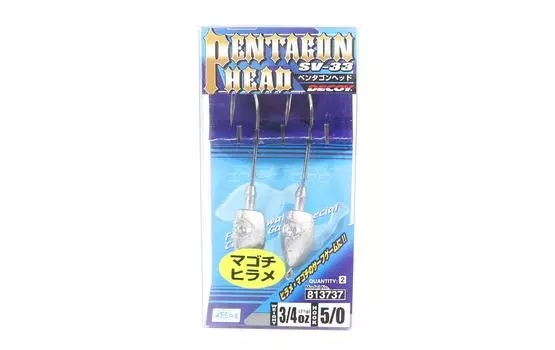 Джиг-головка Decoy SV-33 с пятиугольной головкой, размер 5/0, 3/4 унции (3737)