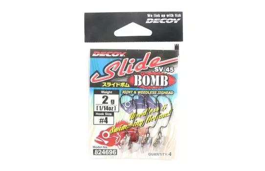 Джиг-головка Decoy SV-45, крючок-бомба, размер 4, 2 грамма (4696)