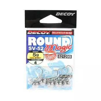 Джиг-головка Decoy SV-52, круглая Magic, размер 4, 3/16 унции (1299)