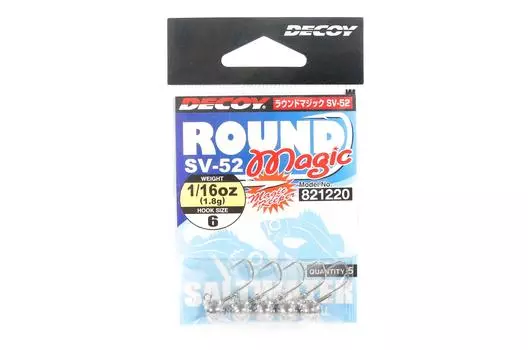 Джиг-головка Decoy SV-52, круглая Magic, размер 6, 1/16 унции (1220)