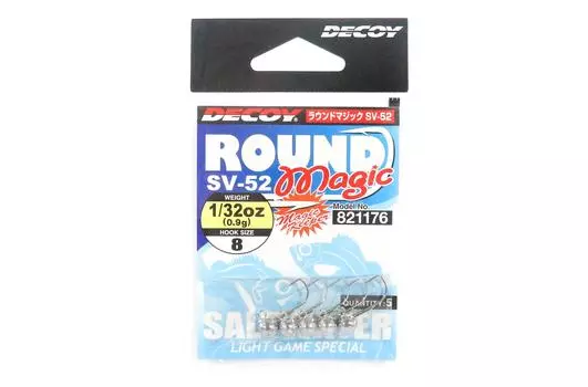 Джиг-головка Decoy SV-52, круглая Magic, размер 8, 1/32 унции (1176)