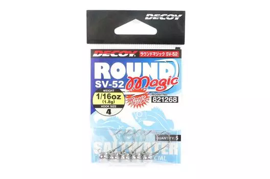 Джиг-головка Decoy SV-52, круглая Magic, размер 4, 1/16 унции (1268)