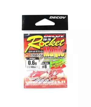 Джиг-головка Decoy SV-70 Rocket Magic, размер 8, 0,6 грамма (1557)