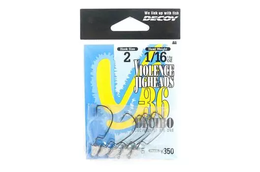 Джиг-головка Decoy VJ-36 Джиг-головка Decibo Worm Hook, размер 2, 1/16 унции (5756)