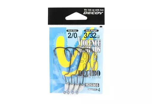Джиг-головка Decoy VJ-36 Джиг-головка Decibo Worm Hook Размер 2/0, 3/32 унции (5365)