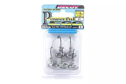 Джиг-головка Decoy VJ-70 Мощный крючок для джиг-головки с футбольным яйцом, 1,1/4 унции (5694)