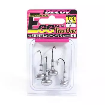 Джиг-головка Decoy VJ-73 Egg Two-One, крючок, размер 1,7 грамма (5748)
