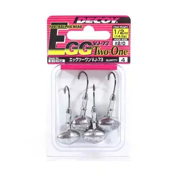 Джиг-головка Decoy VJ-73 Egg Two-One, крючок размер 2/0, 14 грамм (5762)