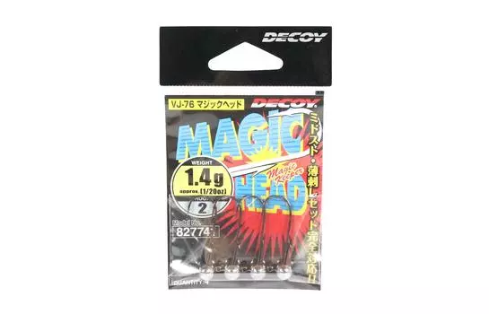 Джиг-головка Decoy VJ-76 Крючок Magic Head, размер 2, 1,4 грамма (7741)
