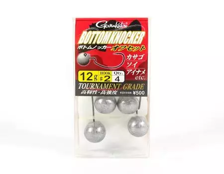Джиг-головка Gamakatsu со смещением нижнего молотка, 12 грамм, размер 2,4 в упаковке (9436)