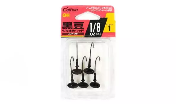 Джиг-головка Owner JH-25, черная фасоль, 1/8 унции, размер 1 (7820)