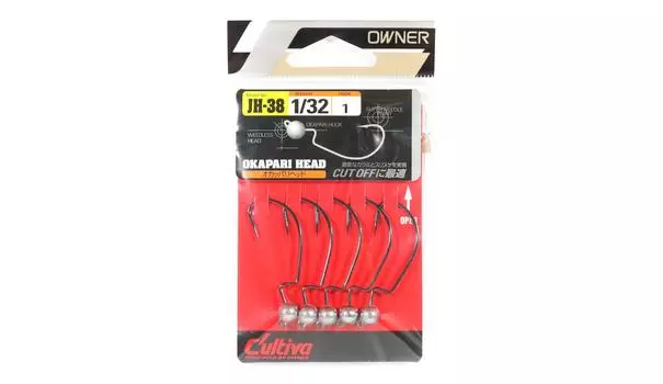 Джиг-головка Owner JH-38, головка окапари, суперигольная головка, 1/32 унции, размер 1 (3061)