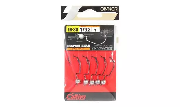 Джиг-головка Owner JH-38 Головка окапари Super Needle Point, 1/32 унции, размер 4 (3009)