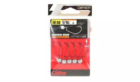 Джиг-головка Owner JH-38 Головка окапари Super Needle Point, 1/16 унции, размер 4 (3016)