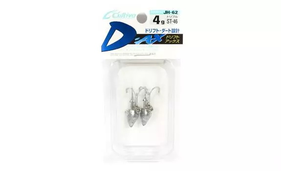 Джиг-головка Owner JH-62 D. Тройной крючок AX ST-46, 4 грамма, размер 6 (0651)