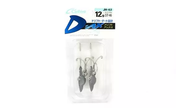 Джиг-головка Owner JH-62 D. Тройной крючок AX ST-46, 12 грамм, размер 2 (0699)