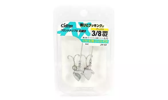 Джиг-головка Owner JH-67, одинарный крючок с тройным жалом, 3/8 унции, размер 4/0 (2735)