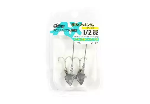 Джиг-головка Owner JH-67, одинарный крючок с тройным жалом, 1/2 унции, размер 4/0 (2759)