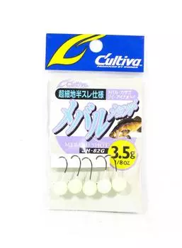 Джиг-головка Owner JH-82G Mebaru Shot 3,5 грамма Размер 10 Glow (3836)