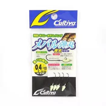 Джиг-головка Owner JH-83G Mebaru Bullet Glow 0,4 грамма, размер 10 (1512)