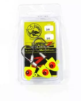 Джиг-головка Tackle Tactics TT Big EyeZ 3/8 oz 3/0 Chartreuse Red EyeZ (5086)