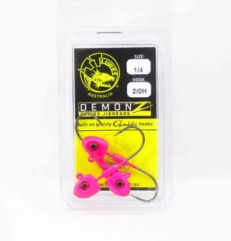 Джиг-головка Tackle Tactics TT Demonz 1/4 унции 2/0H 3 шт. в упаковке, розовый (7068)