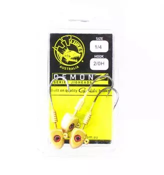 Джиг-головка Tackle Tactics TT Demonz 1/4 унции 3/0H 3 шт./упаковка Golden Boy (7402)