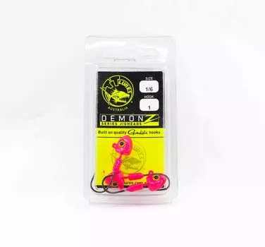 Джиг-головка Tackle Tactics TT Demonz 1/6 oz 1H 3 шт./упаковка Розовый (7860)