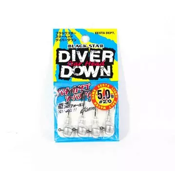 Джиг-головка Xesta Black Star Head Diver Down 5 грамм, размер крючка 2/0 (0810)