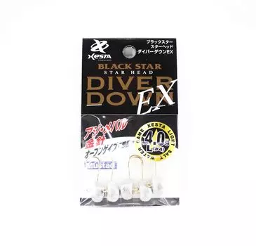 Джиг-головка Xesta Black Star Head Diver Down EX L, 4,0 грамма, размер крючка 4 (4145)