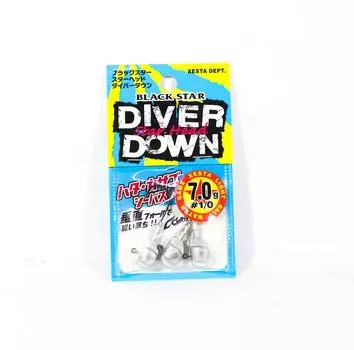 Джиг-головка Xesta Black Star Head Diver Down 7 грамм, размер крючка 1/0 (0827)