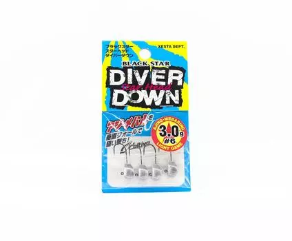 Джиг-головка Xesta Black Star Head Diver Down 3 грамма, крючок, размер 6 (0922)