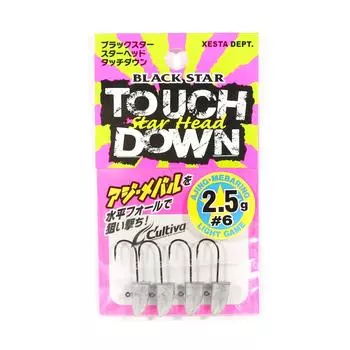 Джиг-головка Xesta Black Star Head Touch Down, 2,5 грамма, крючок, размер 6 (8408)