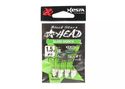 Джиг-головка Xesta Star Head Slow Down 1,5 грамма, крючок, размер 6 (0786)
