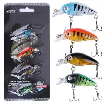 Джиговые приманки FTK с кольцами, 4 шт. Bass Lures — реалистичные приманки ловят разнообразную рыбу! 4pcs-1#
