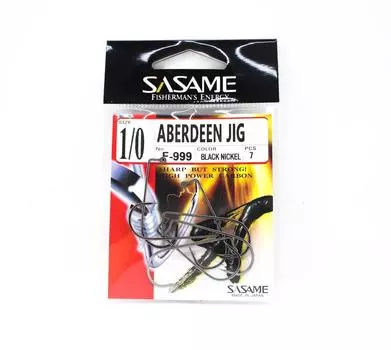 Джиговый крючок Sasame F-999 Aberdeen, размер 1/0 (7349)